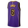 Camiseta Hombre NBA Los Angeles Lakers Lebron James 6 2022-23 Jordan Statement Edition Violeta Swingman